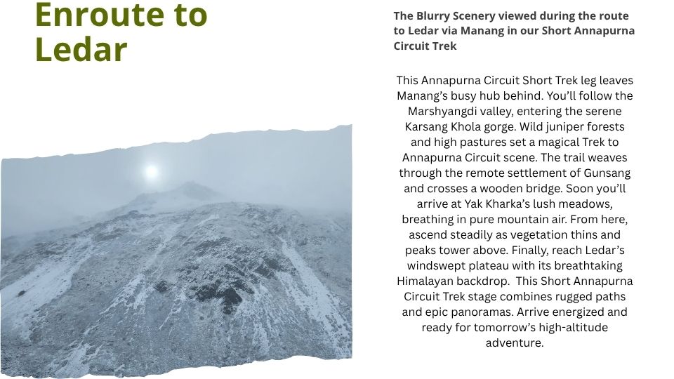 Ledar from Manang in Short Annapurna Circuit